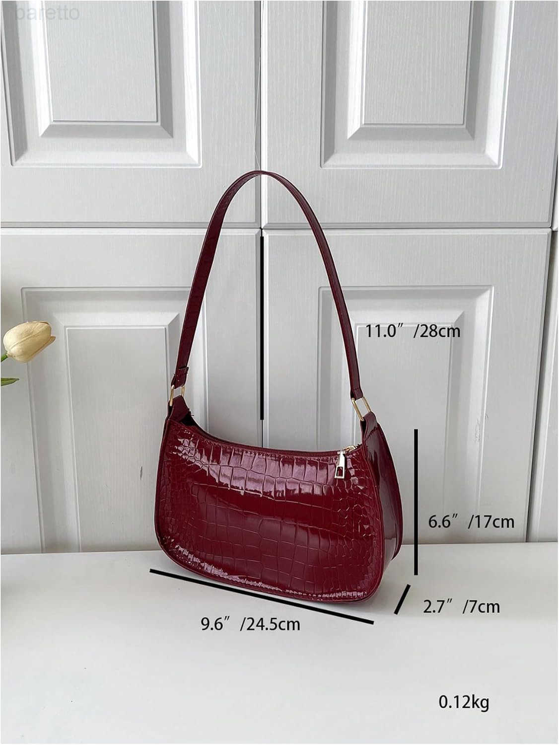 Womens PU Leather Shoulder Handbag Zipper Top Handle Single Strap Small Bags Purse Z250909