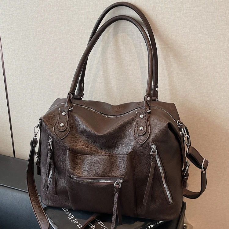 Fashionable design Large Capacity Autumn New Designer Bag Handbag Commuter Women's Crossbody Bag Soft PU Leather Travel Bag Women's Shoulder