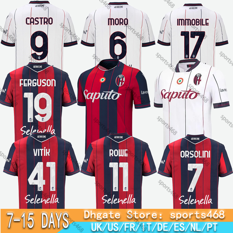 25 26 Bologna Soccer Jersey home Away Third footbal shirts short sleeve uniforms 2025 2026 kids Kit tops tee shirts