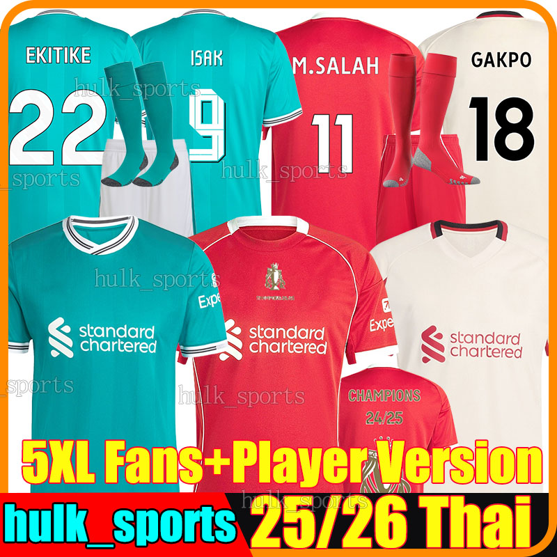 5XL 25 26 WIRTZ ISAK Soccer Jerseys KERKEZ GAKPO EKITIKE DIOGO J. FRIMPONG MAC ALLISTER Mohamed SZOBOSZLAI GRAVENBERCH REDS Men Kids Kits socks sets football shirts