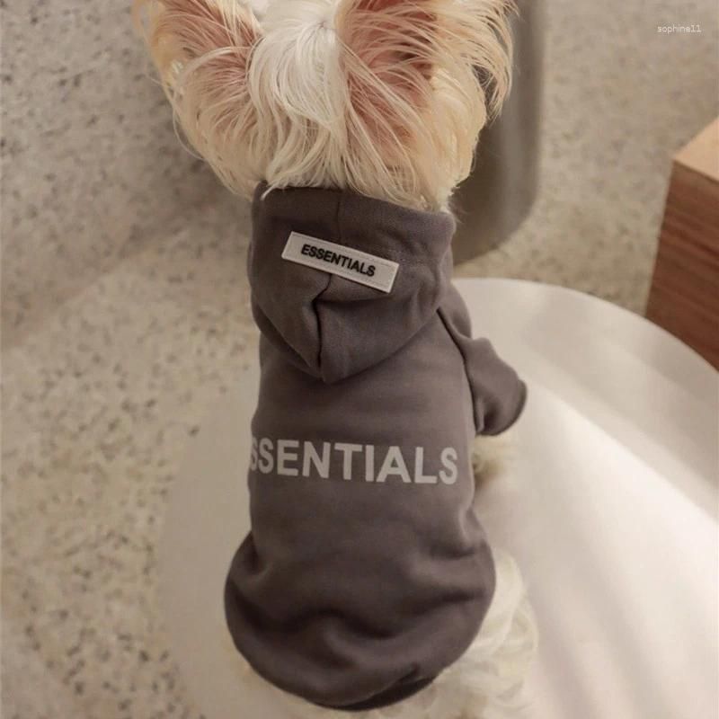 Dog Apparel Hoodies Letter Fleece ed Fall Puppy Sweatshirt Soft Warm Sweater Winter Hooded Clothes For Small Dogs