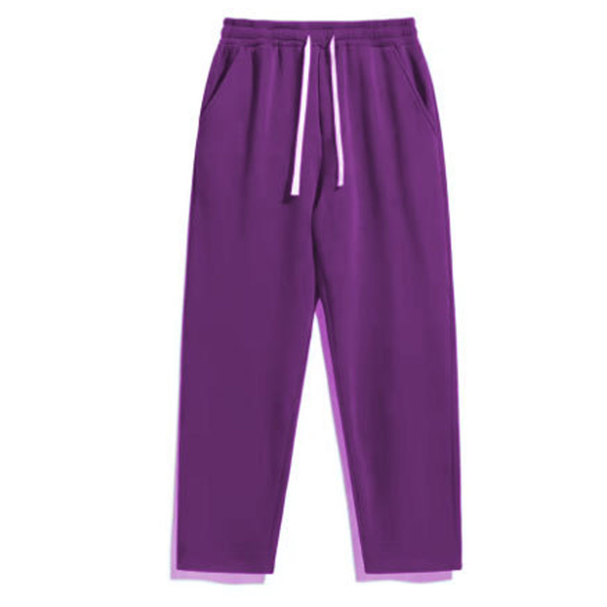 Men's Cotton Straight Pant Black Baggy Casual Sportwear Fitness Pants Women Autumn Basic Joggers Gym Sweatpants Wide Leg Pants