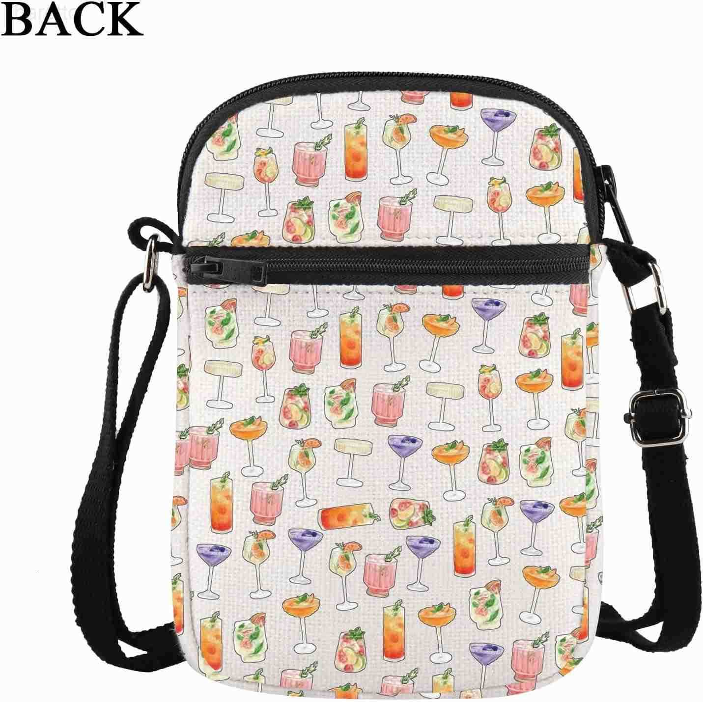 Bartender Gifts Cocktail Crossbody Bag Bartender Gifts for Cocktail Lovers Every Hour is Happy Hour Drinks Party Gift Z250909