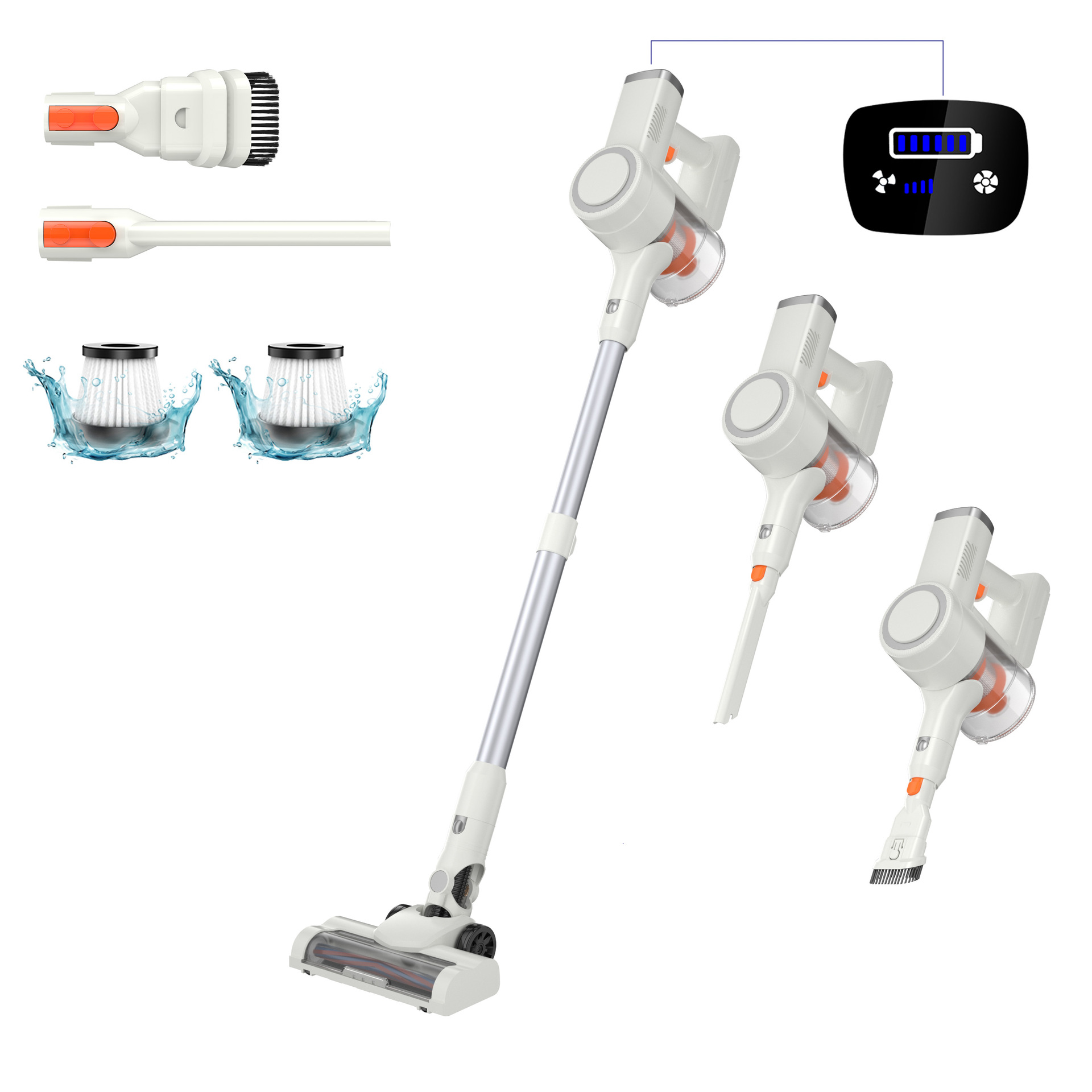 Vacuum cleaner - wireless, high suction power, high output, handheld dual-purpose for dust removal, made by the manufacturer R250630