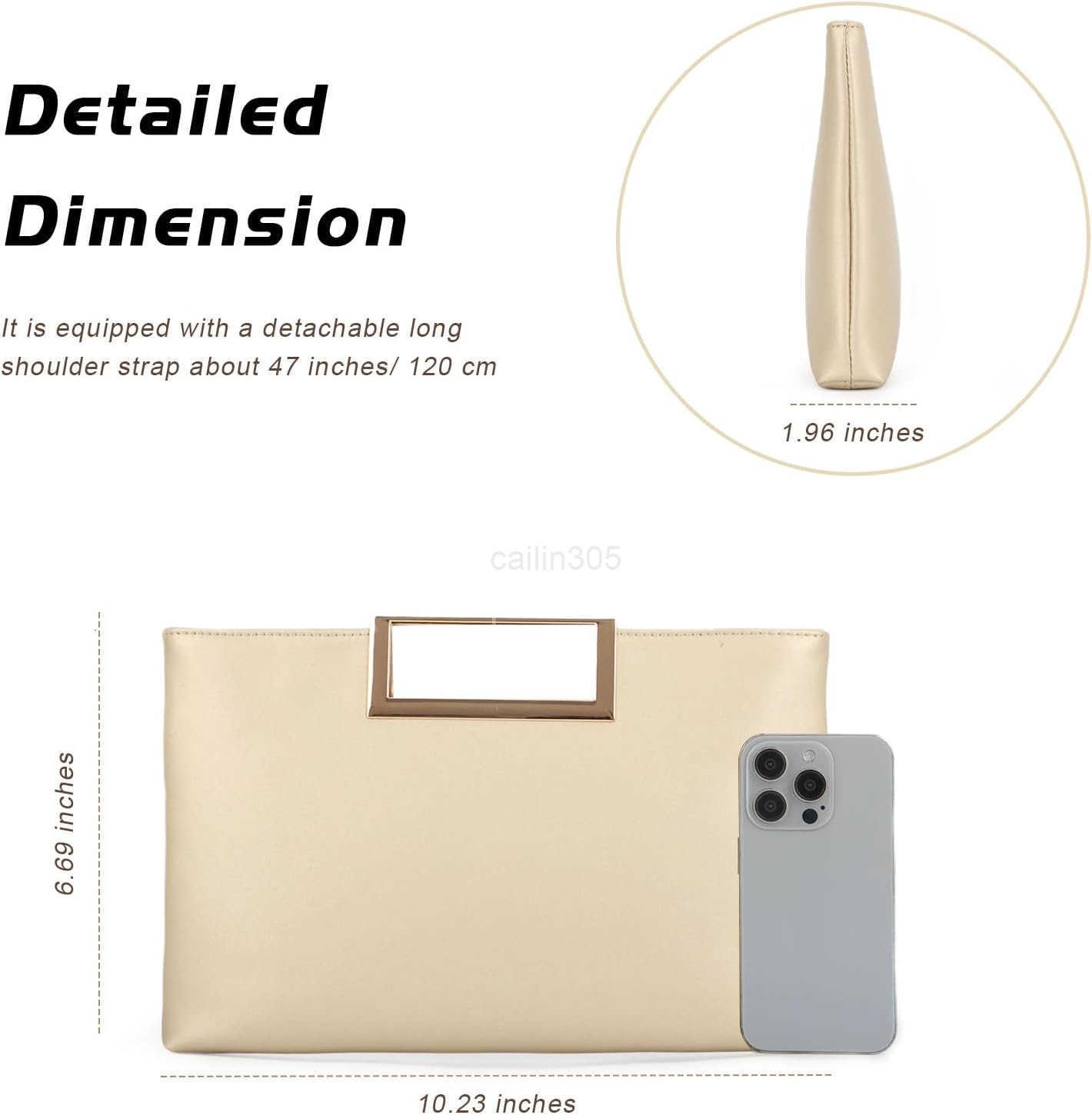 Women Clutch Purses PU Leather Evening Handbags for Wedding Prom Bridal with Chain Strap Z25909