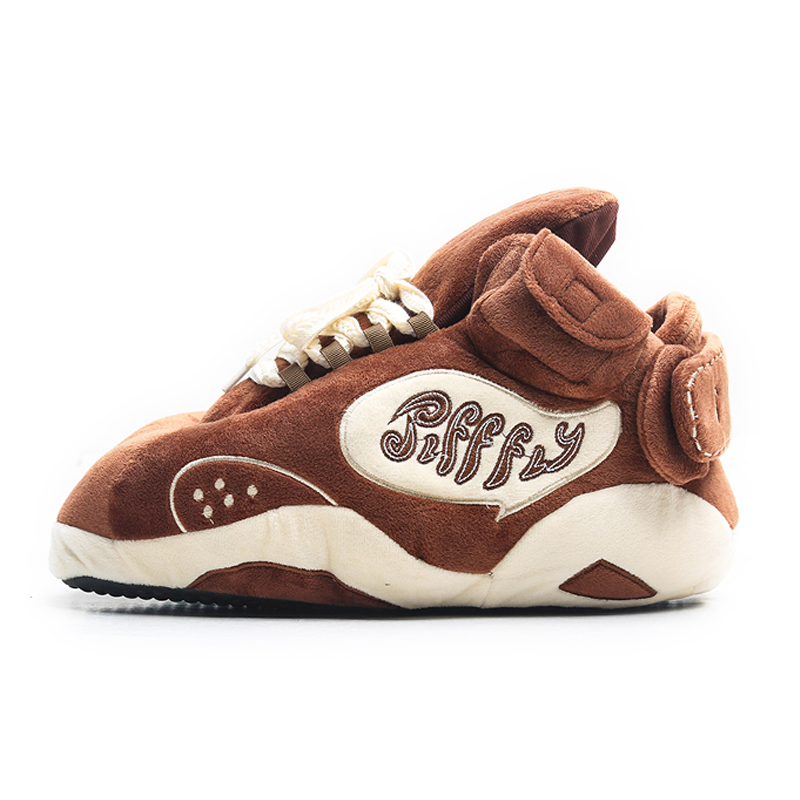 Jifffly free shipping designer shoes men's autumn winter new cute Plush embroidery couple cotton shoes men keep warm slippers women