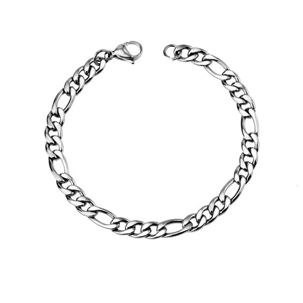 4MM Stainless Steel Figaro Bracelet Gold Color Bracelet For Women Mens Hip Hop Jewelry Fashion AccessoriesXJ250909