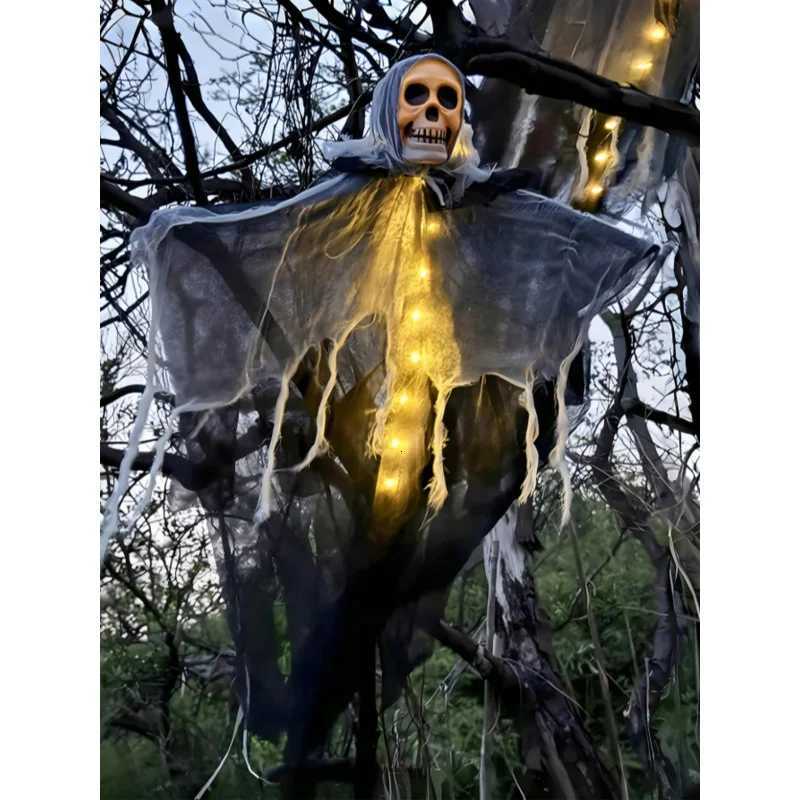 1pc Halloween Outdoor Hanging Grim Reaper Prop Halloween Indoor Outdoor Decorations Spooky Party Supplies H250908