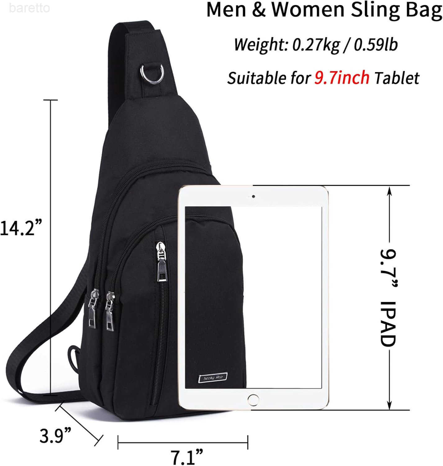 Rop Small Sling Bag Crossbody for Men Women One Strap Shoulder Cross Body Bag Sling Backpack for Travel Z250909