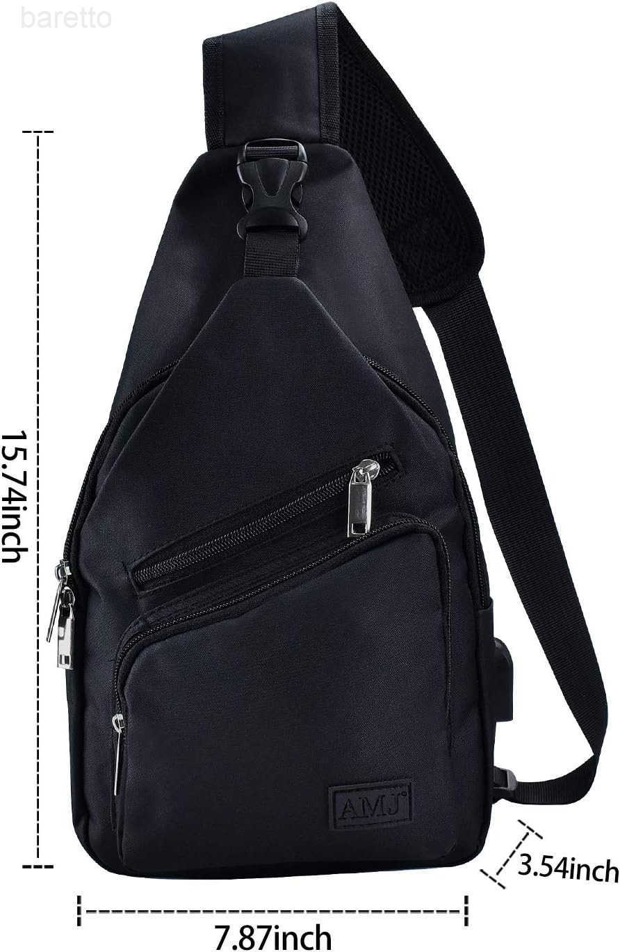 Crossbody Sling Bag Men Women Casual Shoulder Backpack Chest Daypack Satchel for Hiking Travel Z250909