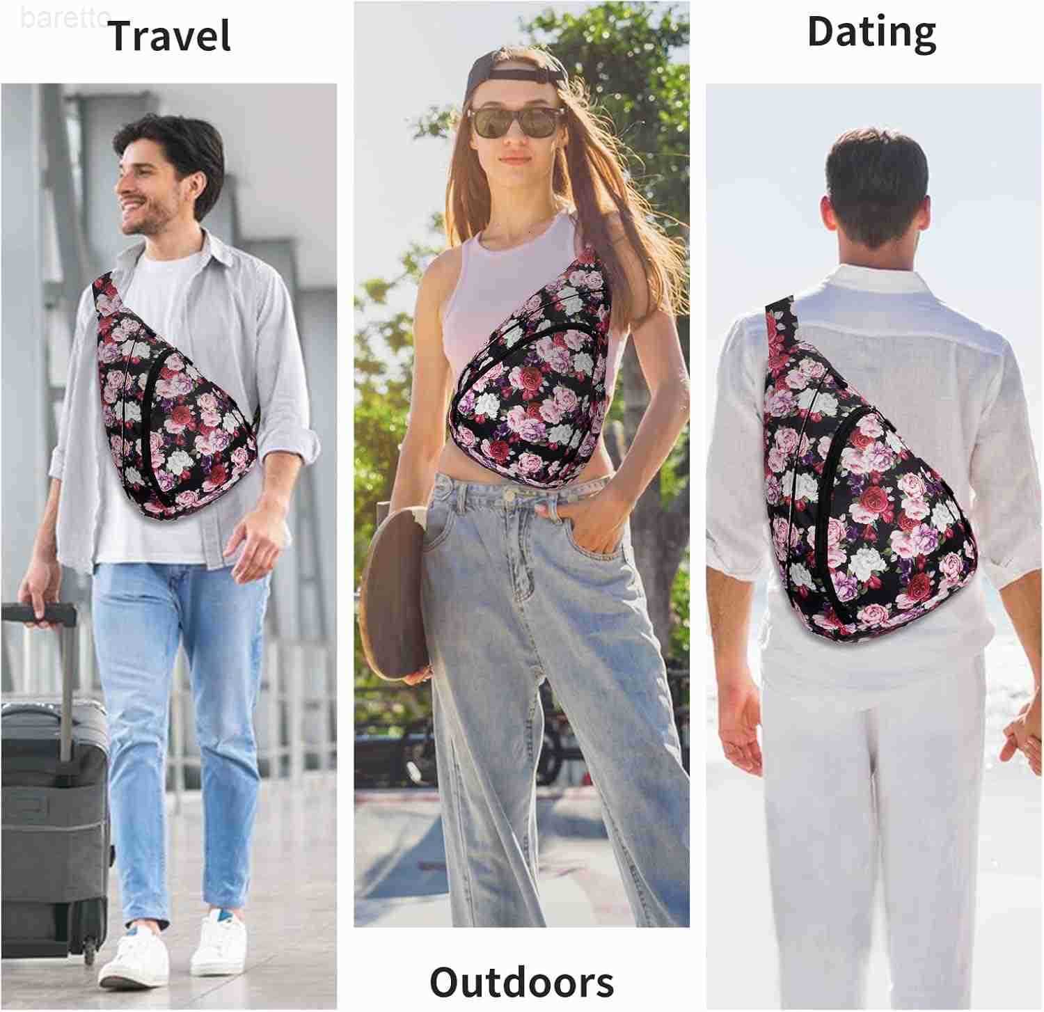 Crossbody Sling Bag for Men Women Lightweight Waterproof ChEST Shoulder Bag for Travel Hiking Everyday Use Z250909