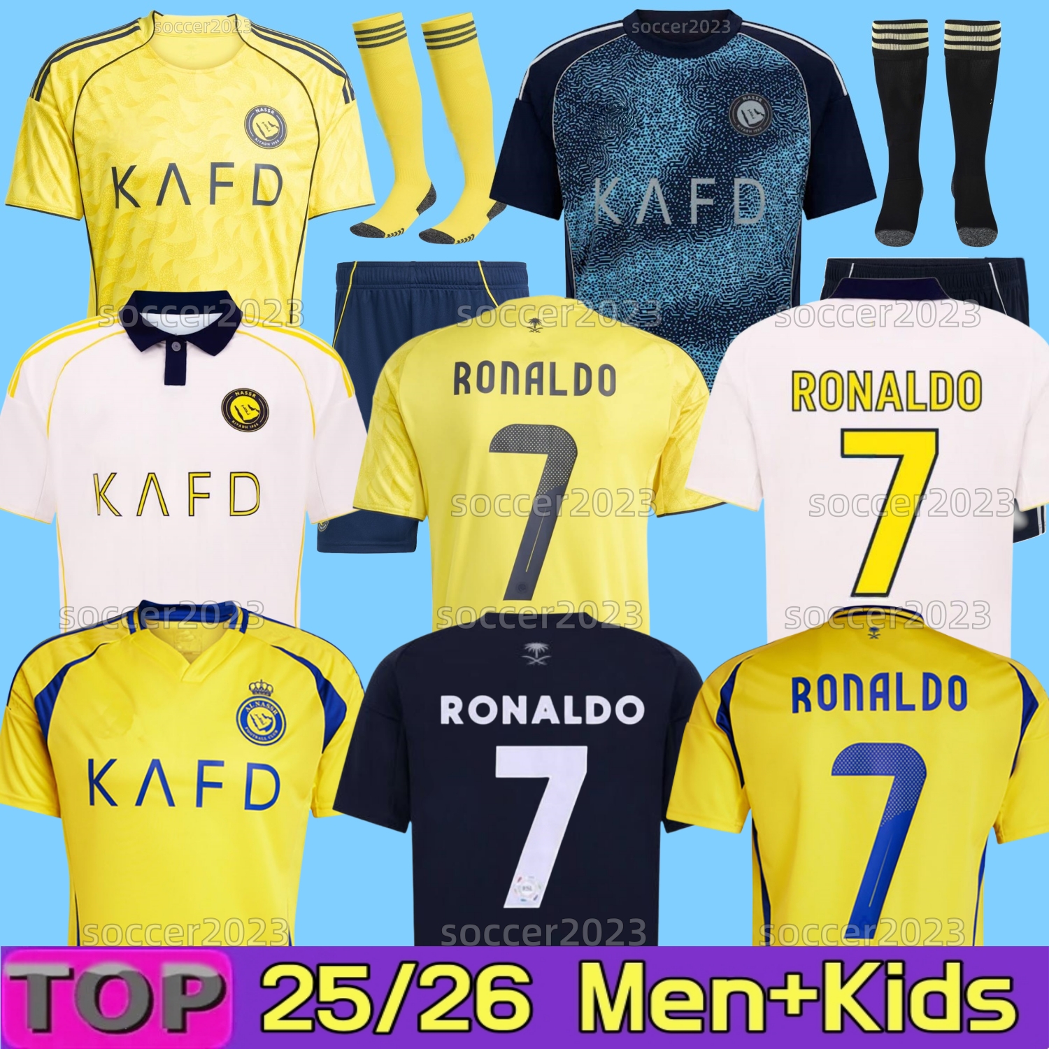 2025 2026 Al Nassr FC Third soccer Jerseys Ronaldo CR7 2024 25 26 Home Gonzalo Martinez Talisca Ghislain Konan Vincent Aboubakar fans Player Football shirt men kids