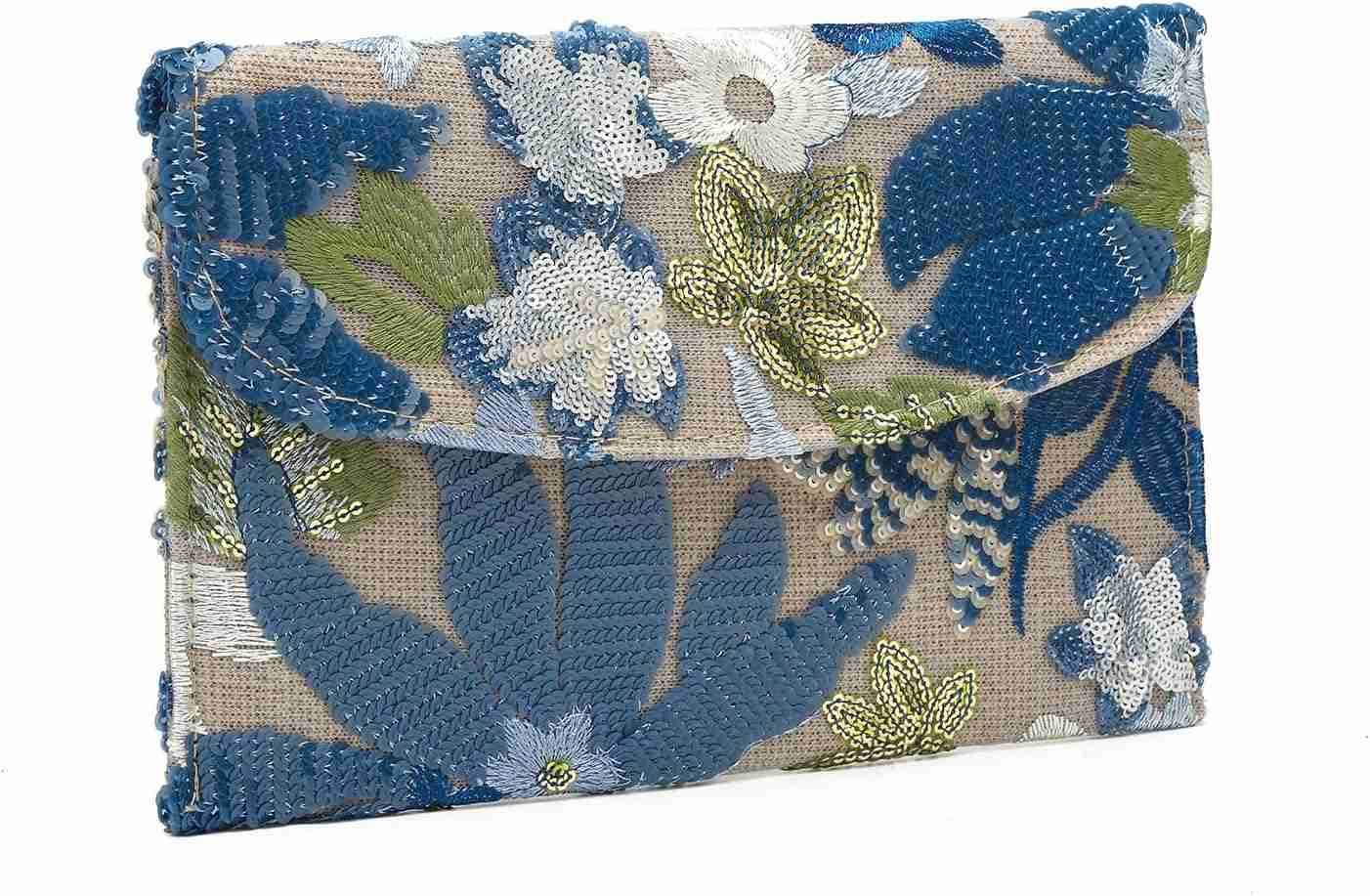Floral Embroidered Clutch bag Beaded Evening Bags Sparkly Party Purses with Sequins Envelope Wedding Purse Z25909