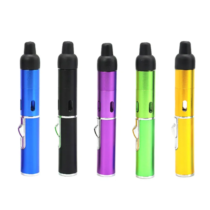 Hot Selling Click N Torch The 1Generation Metal Pipe Butane Sneak A Toke Windproof Flame Jet Lighters Portable