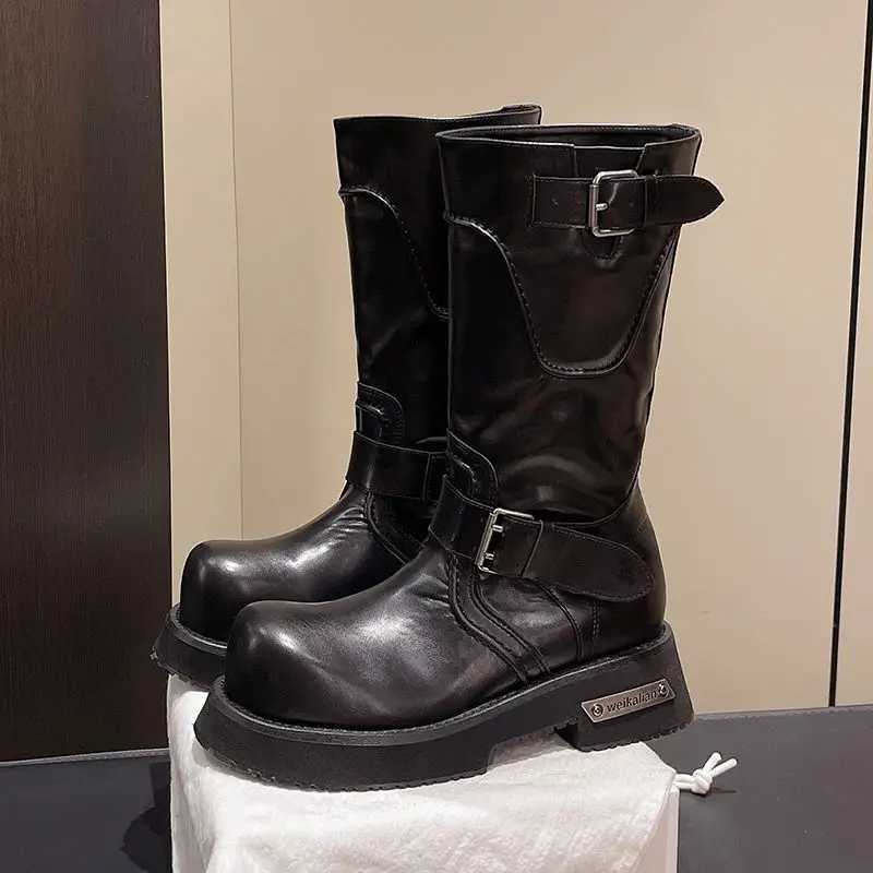 Muffin Martin Dark Handsome Head 2025 New Retro Tall Big Head Tooling Womens High Heels Knight Boots W250909 - view 7
