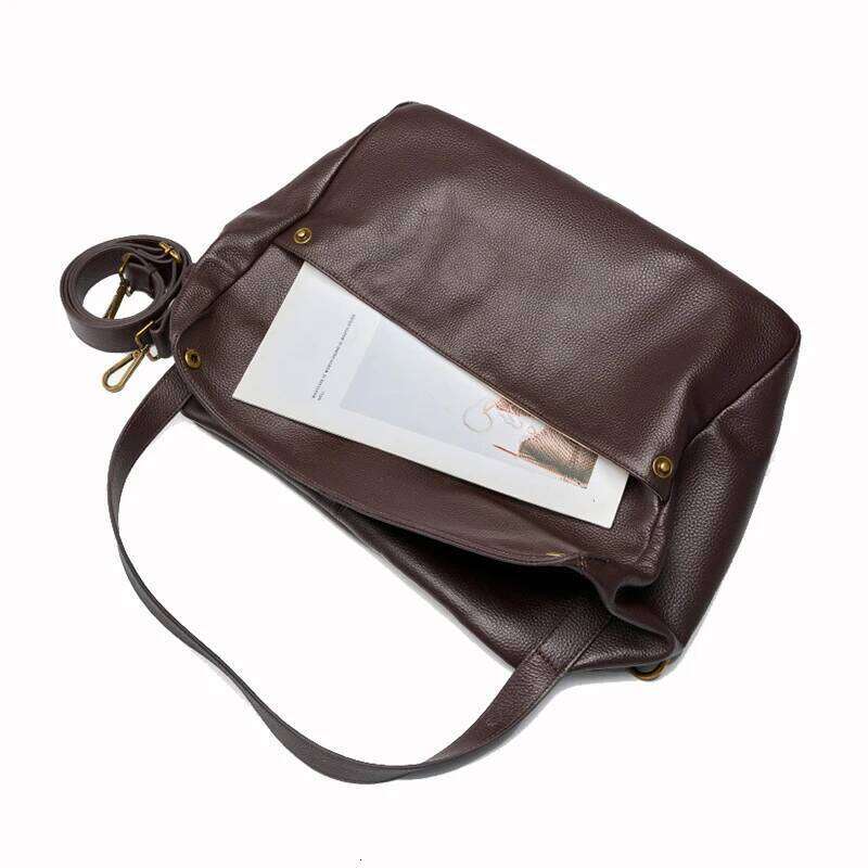 Designer Bags New Large Capacity Women's Shoulder Bag Genuine Leather Tote Casual Handbag For University Students And Commuters Crossbody Luxury 