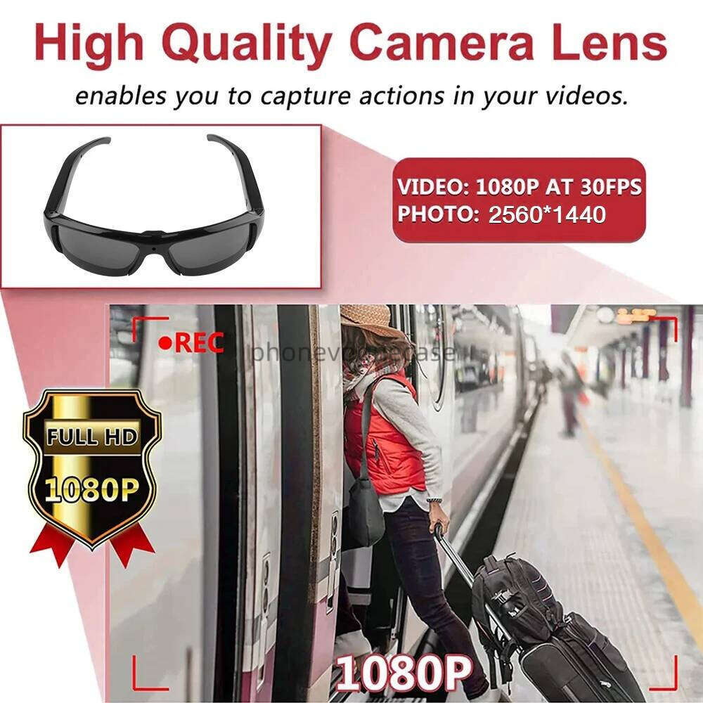 Portable 1080P HD Mini Glasses Video Recorder Wearable Sunglasses Camera Outdoor Sports DV DVR Surveillance Camcorder
