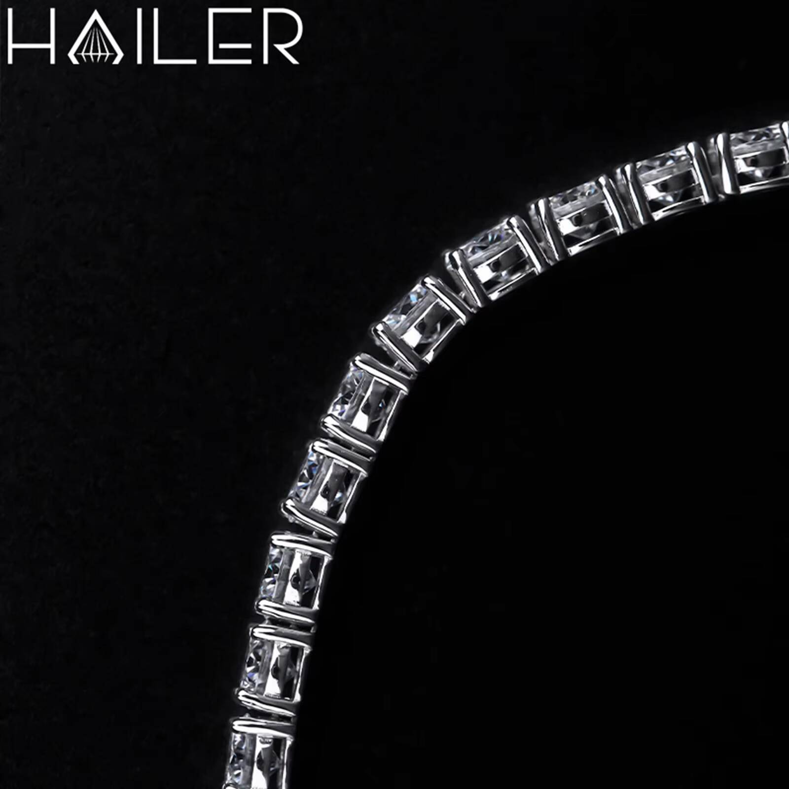 Classic 5MM 6MM Round Moissanite Bracelet Custom Moissanite Bracelet Women Tennis Bracelet 925 Silver