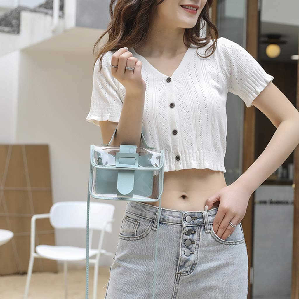 Clear PVC Crossbody Bag Handbag Approved for Stadiums Z25909