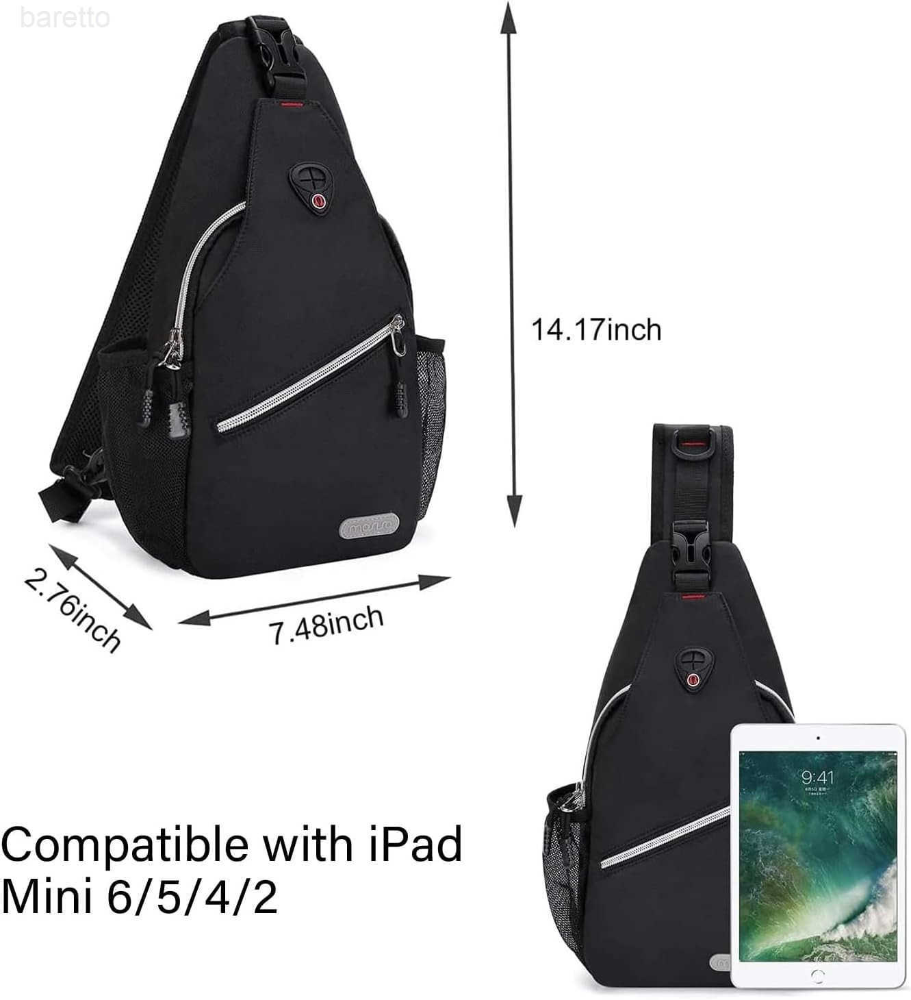 Mini Sling BackpackSmall Hiking Daypack Travel Outdoor Casual Sports Bag Black Z250909