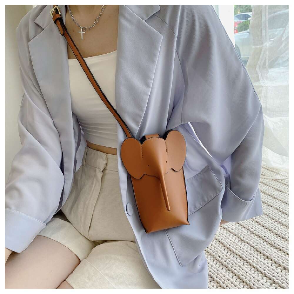 Girls Fashion Cute Elephant Crossbody Bags for Women Leather Soft Small Purses Card Wallet Phone Shoulder dh2931047