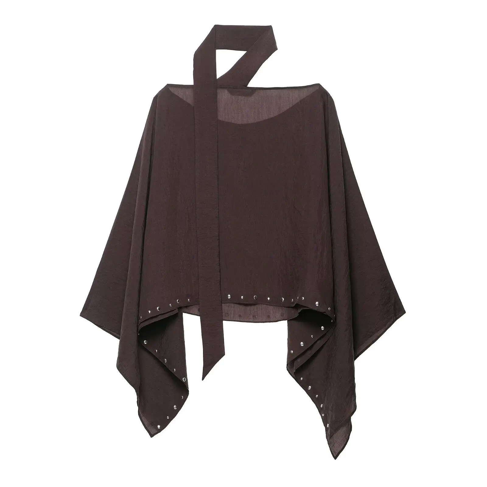 Summer Womens Tops Studded Scarf Cape Fashion Poncho 250905