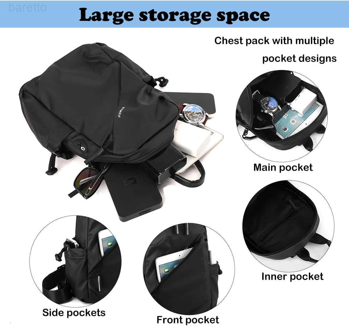 Inch Tablet Backpack Stylish Single Shoulder 12L Ergonomic Shoulder Strap Simple Messenger Small Bag Suitable for Outdoors Night Cycling Backpacks for