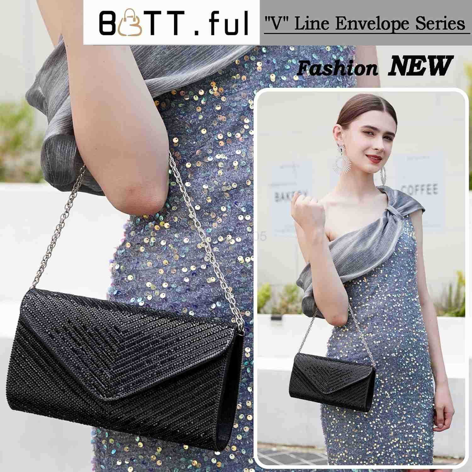 Evening Handbags Envelope Clutch Purses Ladies Crossbody Bags Rhinestone Wedding Bag Shoulder Bag for Women Z25909