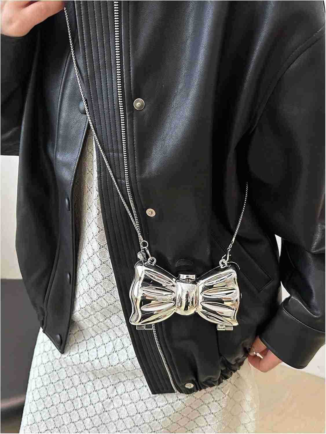 Womens Bow Purse Mini Crossbody Evening Bag for Wedding Party Prom Z25909