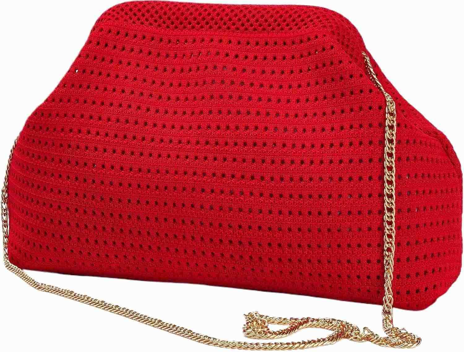 Summer Beach Woven Clutch Purses for Women 2025 Cloud Dumpling Pouch Purse Crossbody Bag Handbag Crochet Stripped Z25909