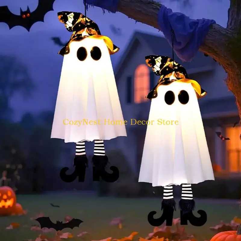 92MF Lighted LED Specter Ornament Hanging Decoration for Door Porch Yard and Outdoor H250908