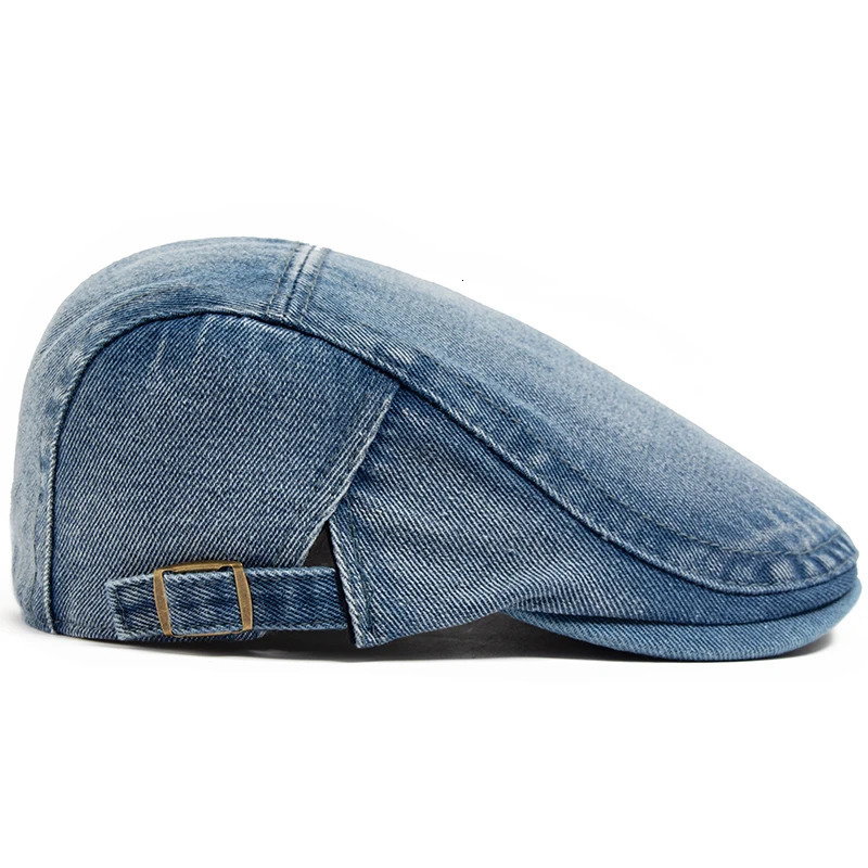 Denim Cotton Beret Men Vintage sboy Cap Spring Autumn Casual Women Visor Fashion Cool Flat Hat Adjustable Berets 250905