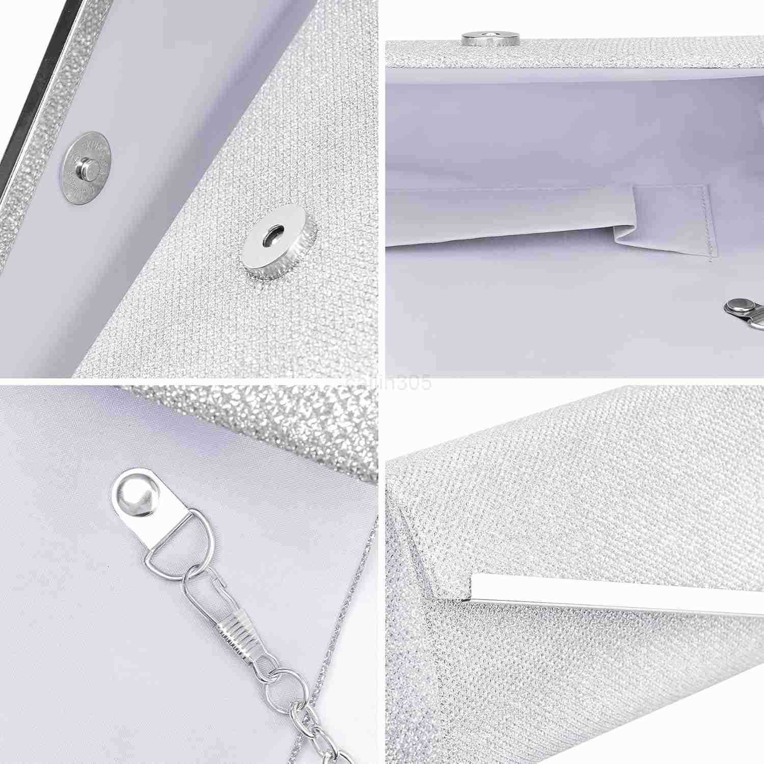 Glitter Evening Bag Formal Envelope Clutch Purses for Women Ladies Handbag for Wedding Party Cocktail Date Night Z25909