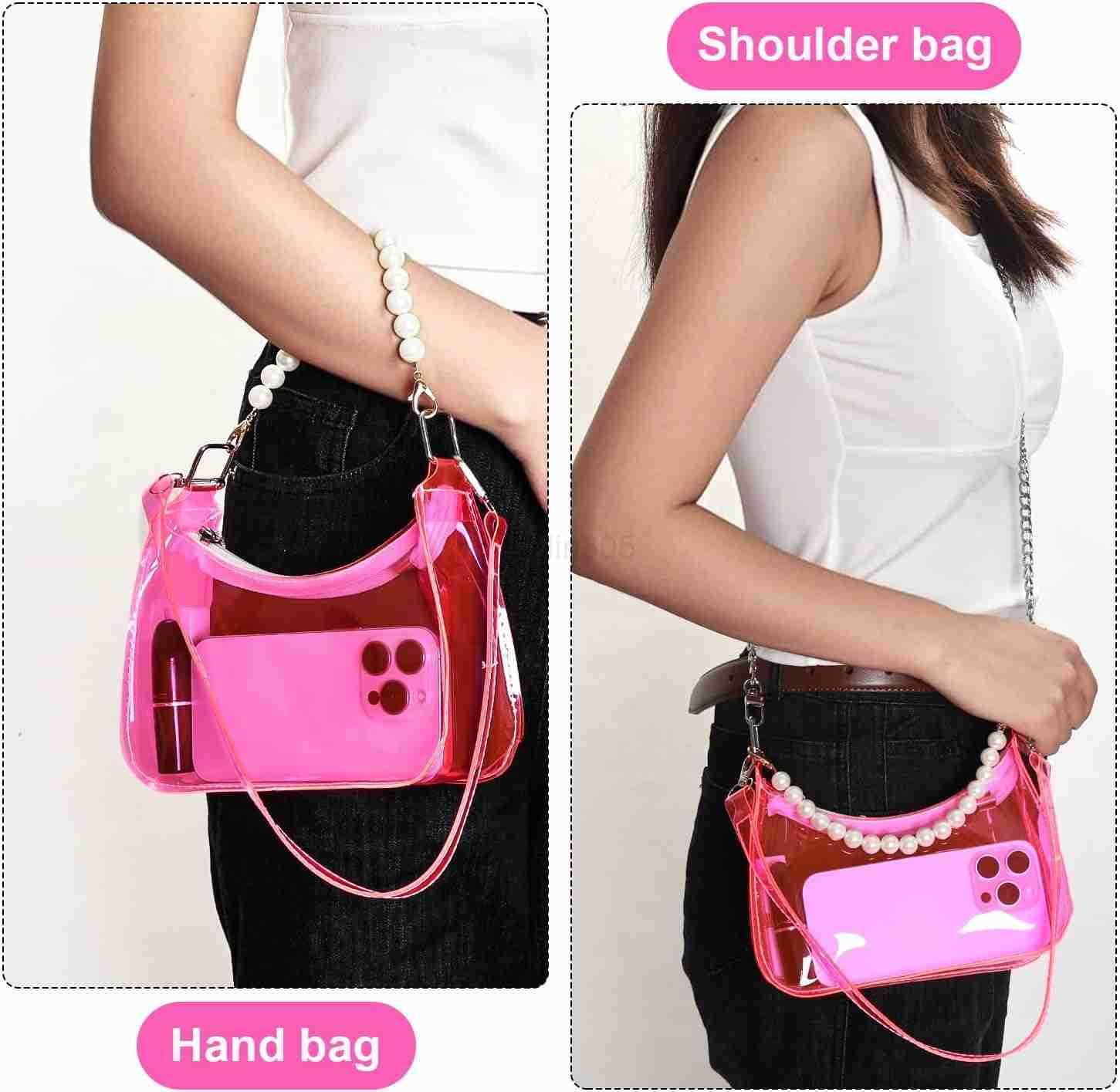 Clear Purse for Stadium Events Small Clear Bag Stadium Approved Bag With 3 Strap Stadium Approved Bags for Concerts Z25909
