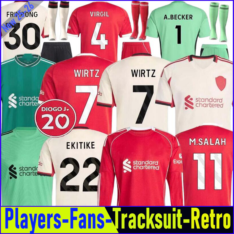 LFC 25 26 soccer jerseys MAC ALLISTER WIRTZ ISAK DARWIN SZOBOSZLAI jersey fans player 2024 2025 LFC Football Shirt Tracksuit men kids kit S-4XL