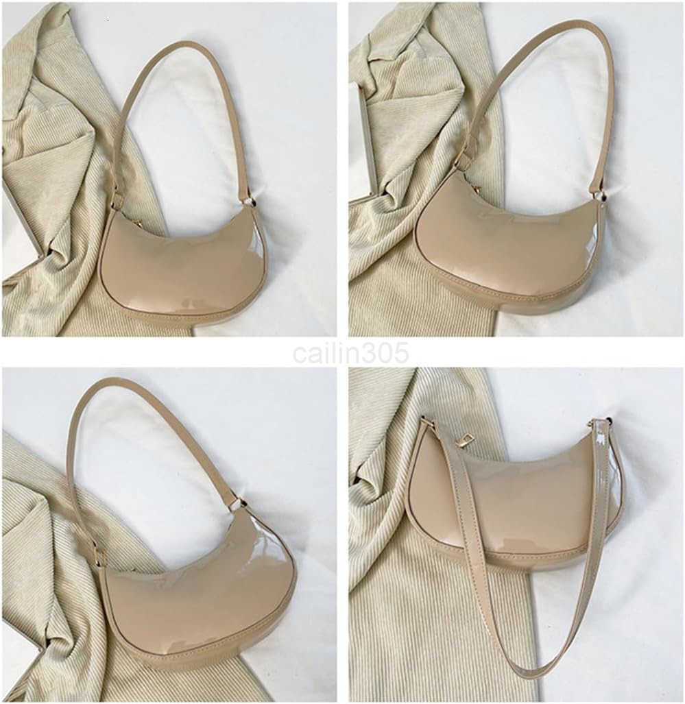Leather Evening Purse Shiny Clutch MINI Hobos Armpit Shoulder Bag Z25909