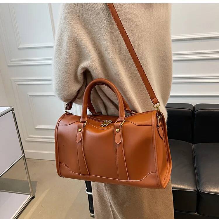 Versatile Women s Handbag Large Capacity Travel Bag Solid Color Autumn New Designer Bag Short Distance Luggage Bag Women s Crossbody Bag