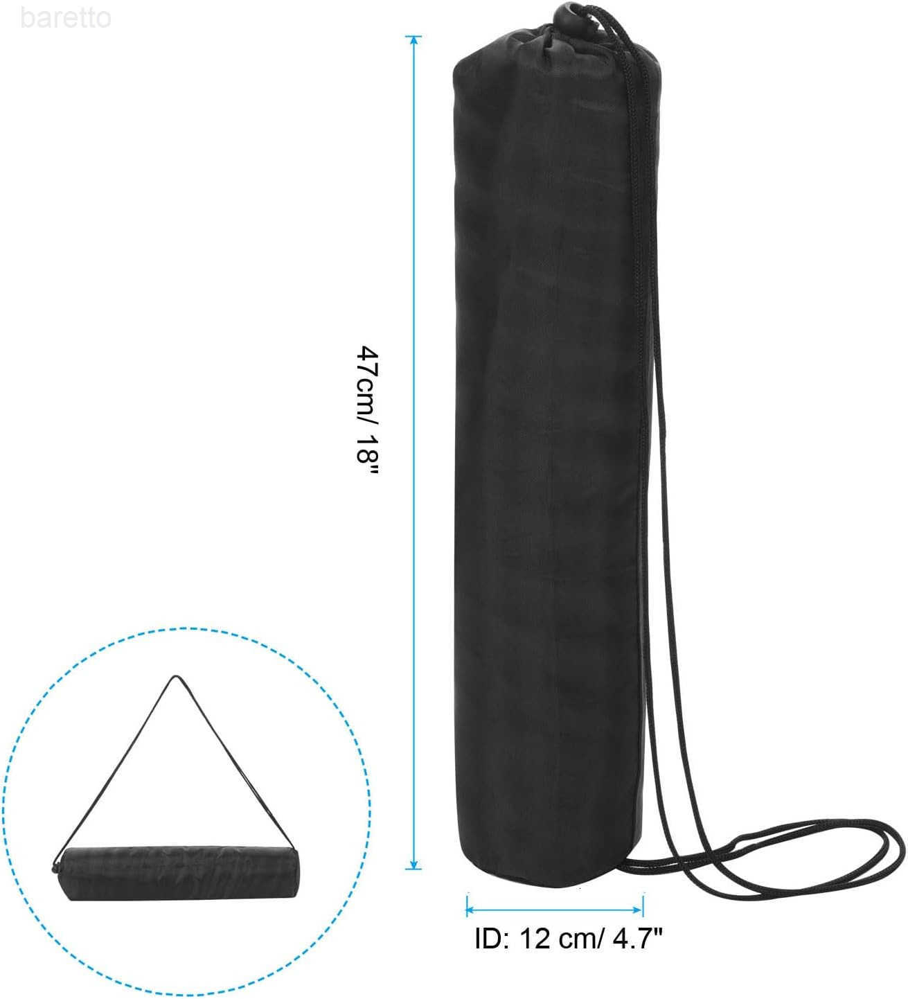 17x6 Inch Ultra Mini Tripod Monopod Case Bag Nylon Foldable Tripod Carrying Case Storage Bag with Shoulder Strap for Outdoor Travel Camping Black Z250
