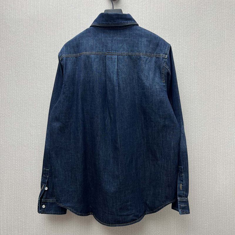 Vintage High End Denim Outfit Leather Tagged Jacket Washed Pants Trousers Sets with Pearl Buttons for Men Women Sold Separately 25fw 0909 C260312