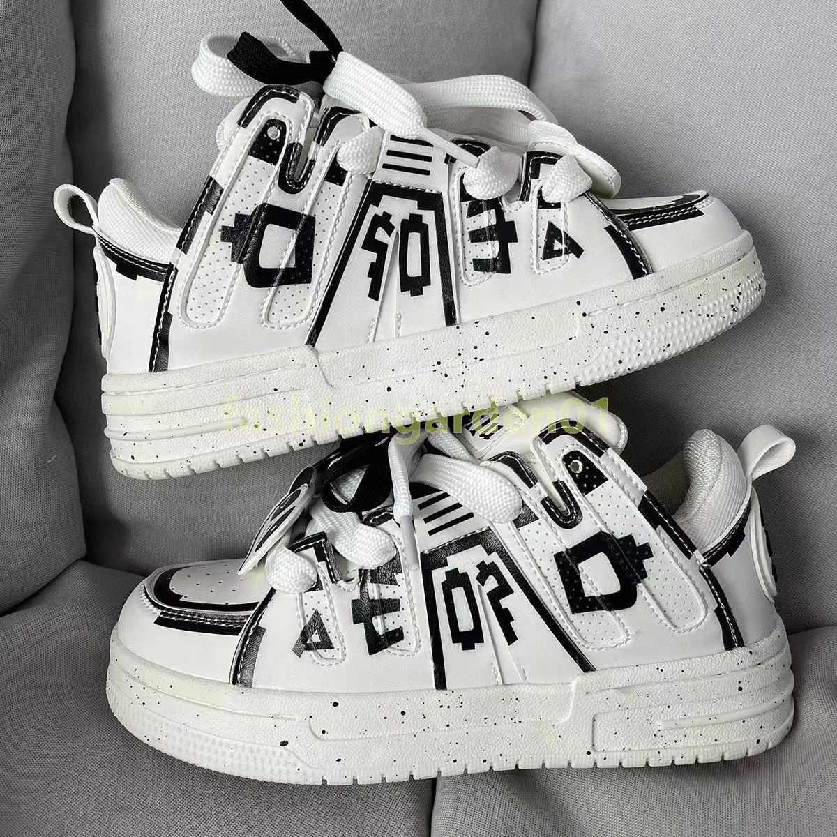 designer shoes sneakers womens mens shoes comfortable mesh breathable casual black white panda graffiti harajuku trainers size 36-44
