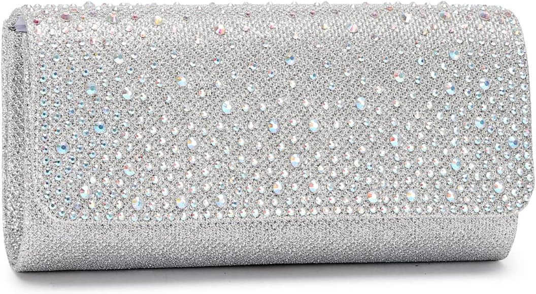 Crystal Small Evening Clutch Handbag Sparkling Chain Shoulder Crossbody Bag for Womens Z25909