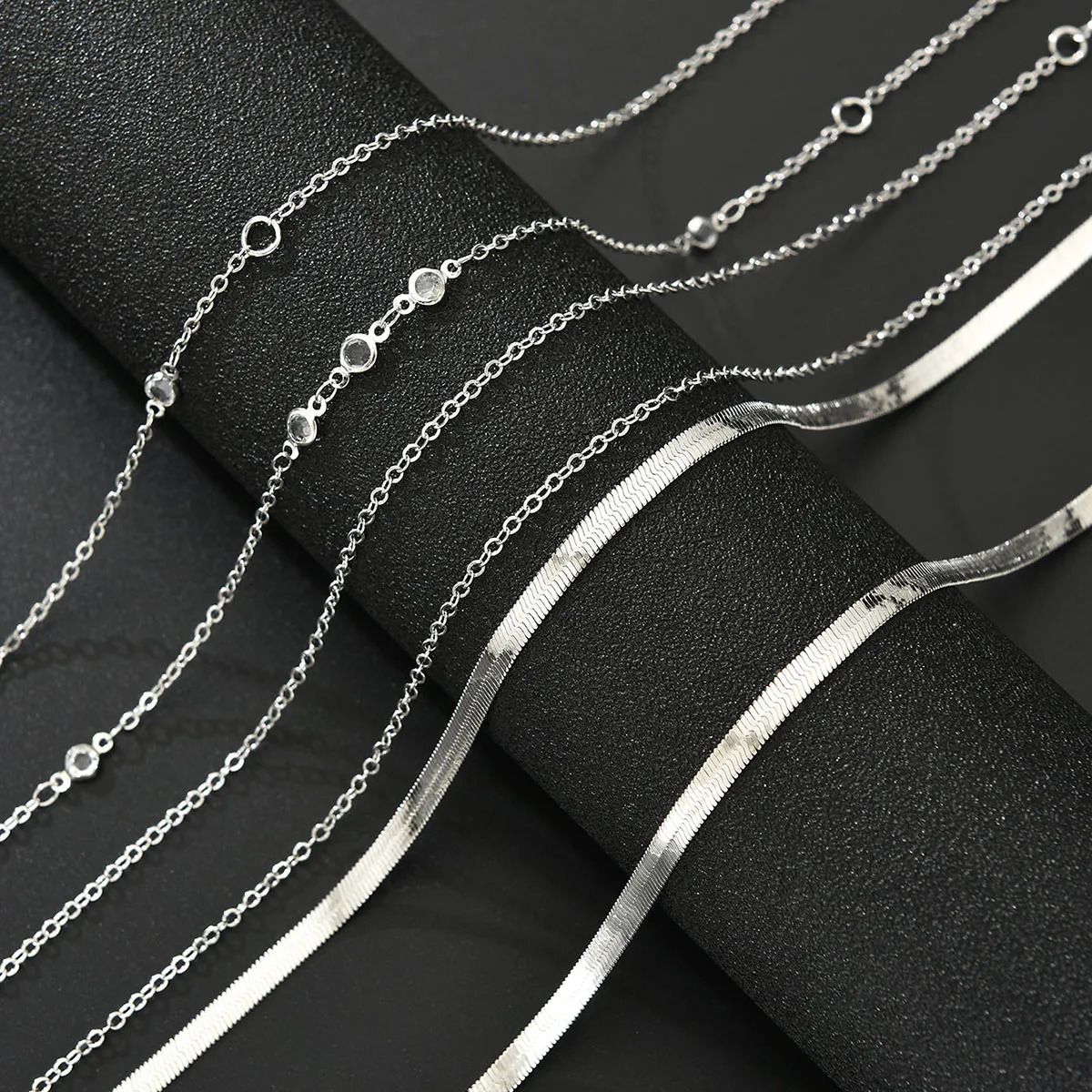 3Pcs Boho Flat Snake Chain Belly Waist Chain for Women Simple Silver Color Zircon Summer Beach Jewelry Female Bikini Accessories 250908
