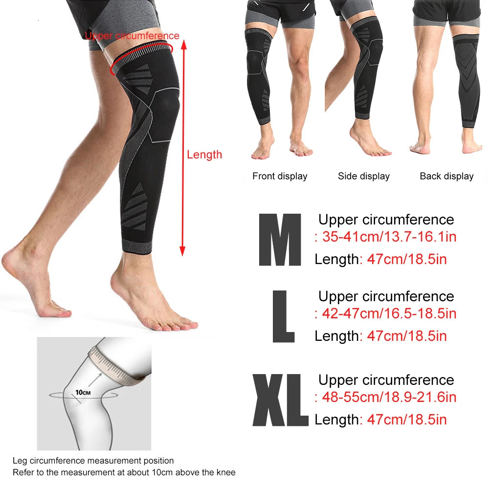 BraceTop 1 PC Full Leg Sleeves Long Compression Sleeve Knee Protect for Man Women Basketball Arthritis Cycling y250909