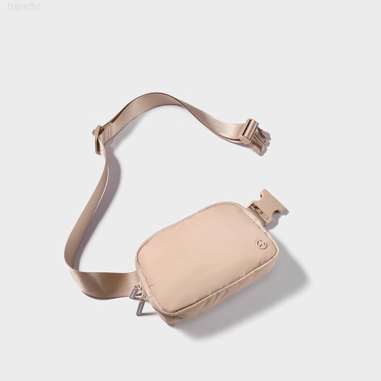 Two Way Zipper Fanny Pack Nylon Everywhere Belt Bag for Women Water Repellent Waist Packs Crossbody Bags with Adjustable Strap Raw Linen Z250909