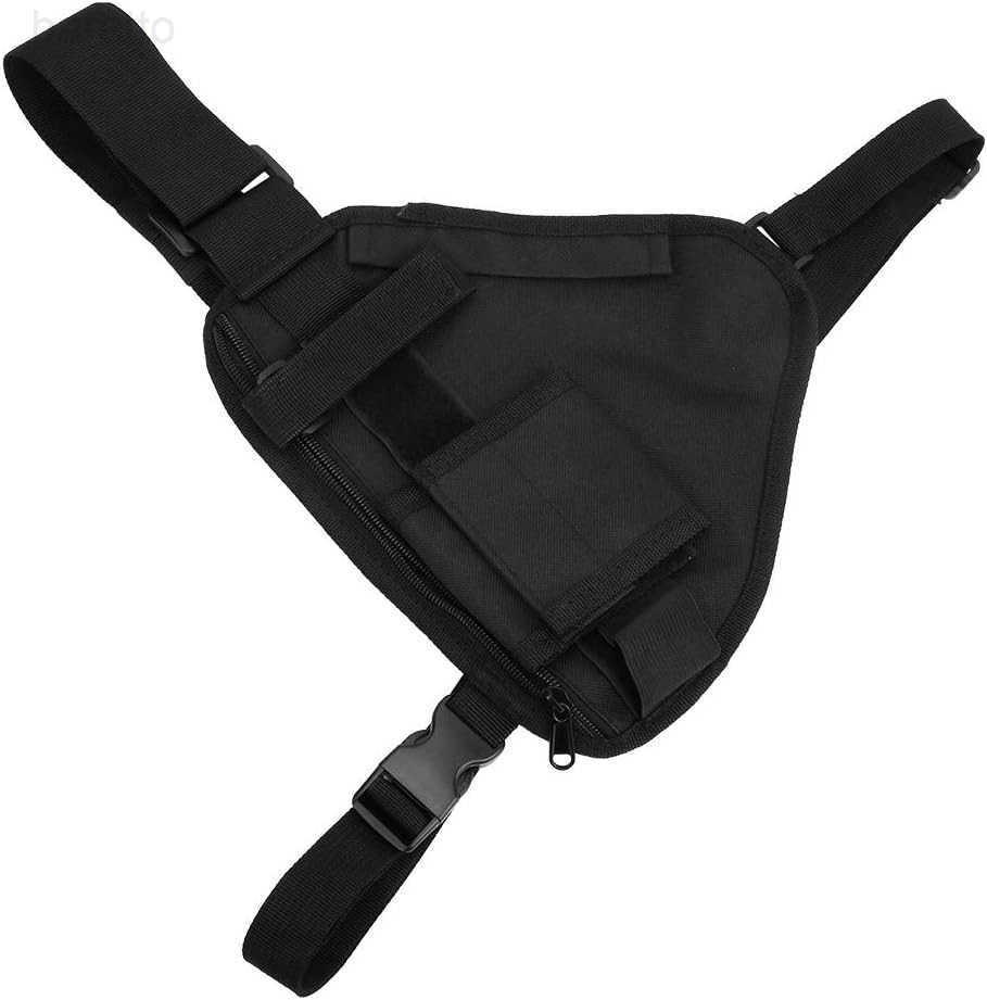 Holster Chest Harness Walkie Talkie Vest with Multi Layers Pouch 102x669in Single Radio Pouch Bag with Adjustable Shoulder Strap Black Z250909