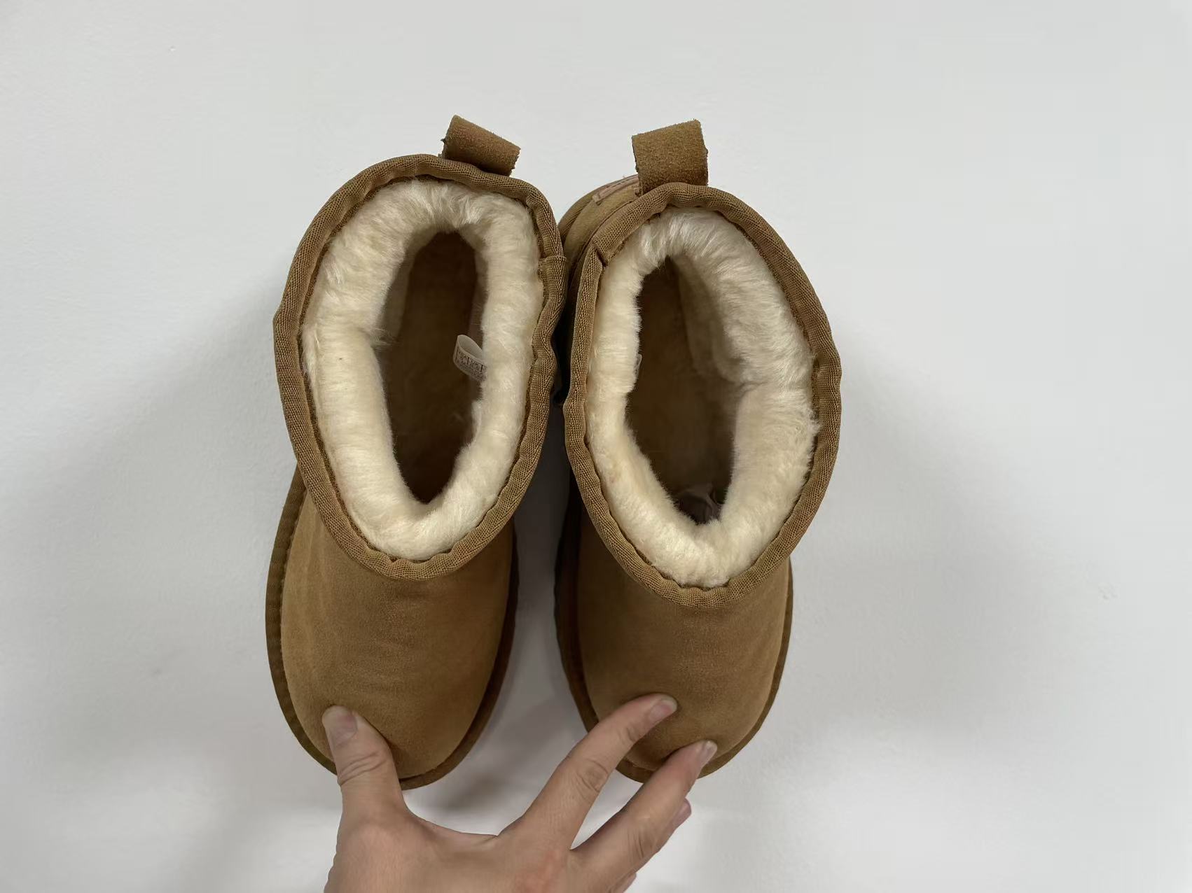 2025 new designer Compaik women's fur slippers ankle boots flat shoes short plush warm folding cotton shoes designer brand winter cotton slipper 