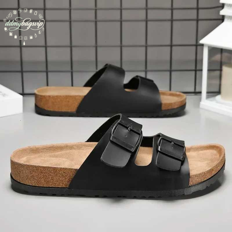Bestseller 2025 New Leather Cork Herringbone for Men and Couples Summer Moeller Slippers Fion Casual Beach Sandals ddmybagsvip