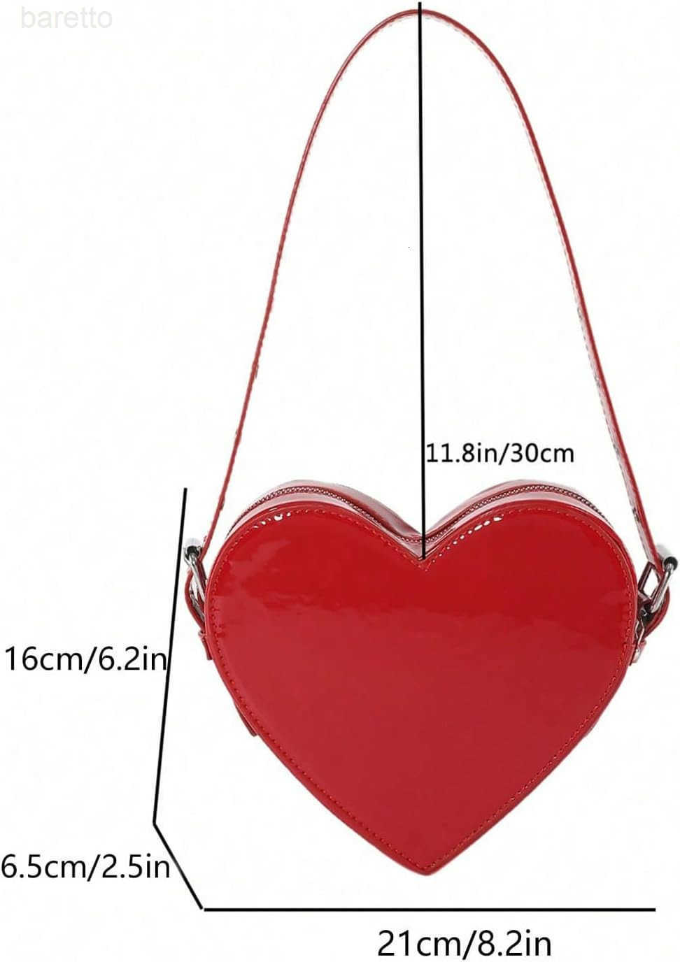Womens Cute Heart Shaped Shoulder Bag Zipper Small Novelty Handbag with Adjustable Strap Z250909