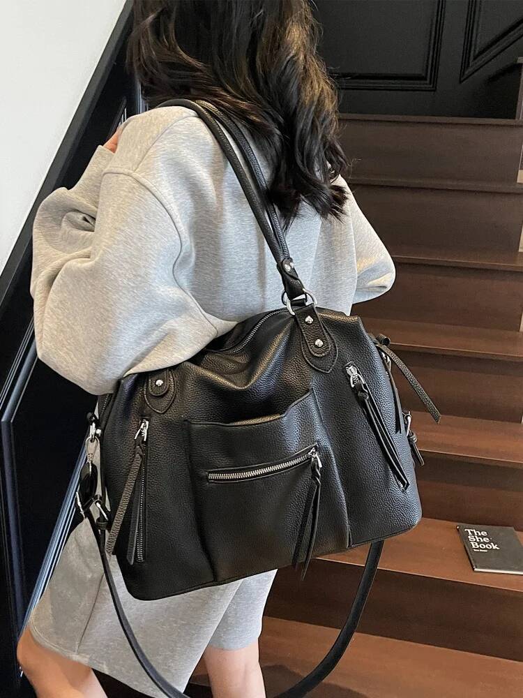 Fashionable design Large Capacity Autumn New Designer Bag Handbag Commuter Women's Crossbody Bag Soft PU Leather Travel Bag Women's Shoulder