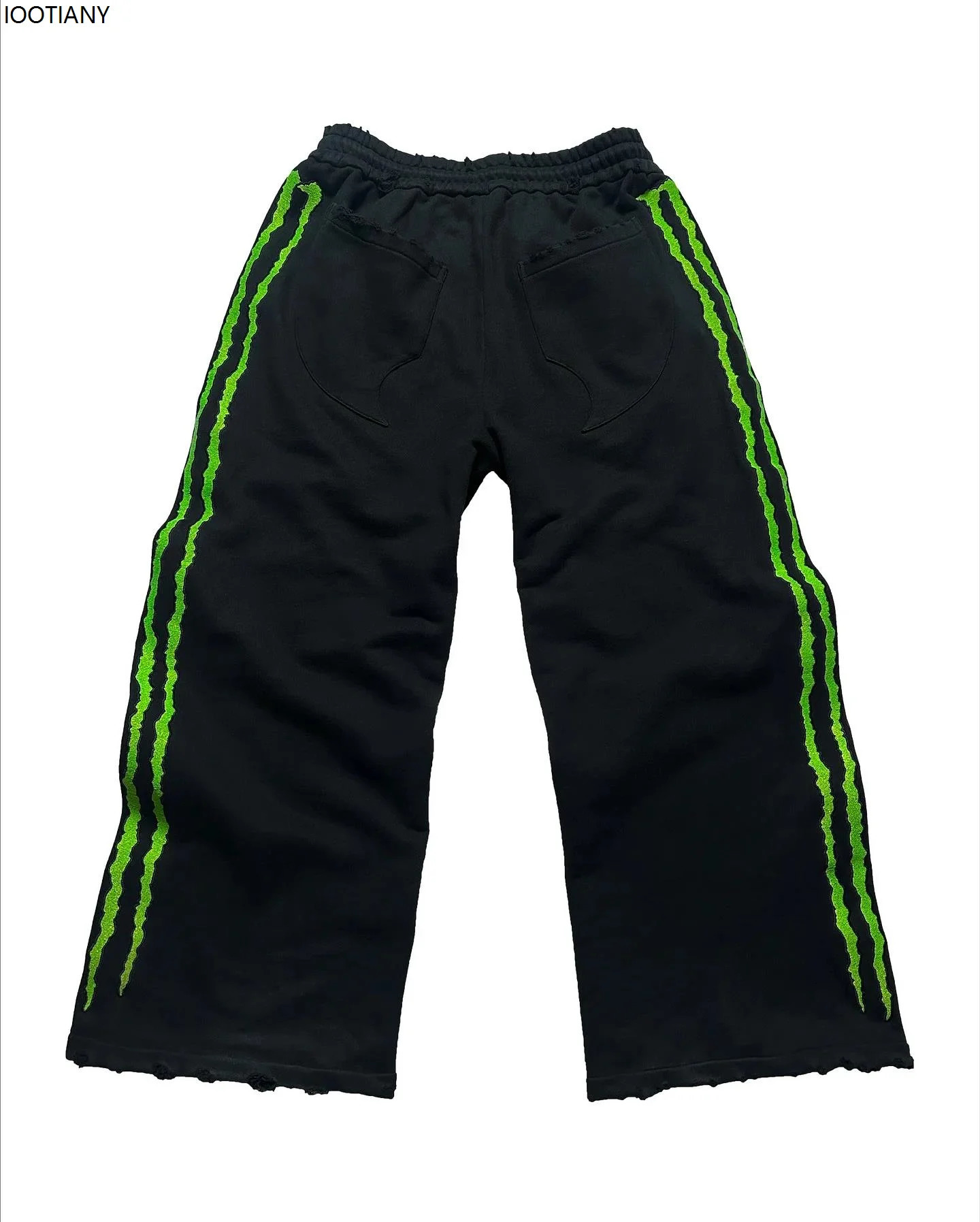 Clawshaped Hiphop Street Rap Fluorescent Fun Y2k Casual Loose Pants Low Waist Super T Bellbottom Pants Street Casual Pants 250908